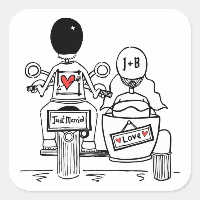 Adesivo Quadrado Autocolantes de motocicleta personalizados (Frente)