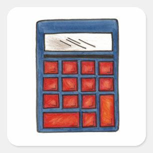 Adesivo Quadrado Autocolantes de Nerd de Matemática