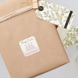 Adesivo Quadrado Autocolantes de Páscoa de rendas personalizadas