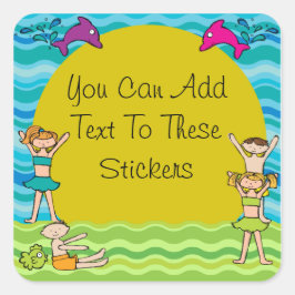 Adesivo Quadrado Autocolantes de Piscina personalizados