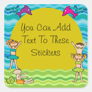 Adesivo Quadrado Autocolantes de Piscina personalizados