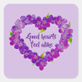 Adesivo Quadrado Autocolantes de Primavera púrpura com aspas