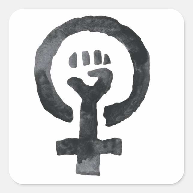 Adesivo Quadrado Autocolantes feministas (Frente)
