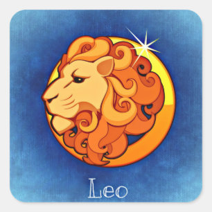Adesivo Quadrado autocolantes leo zodiac