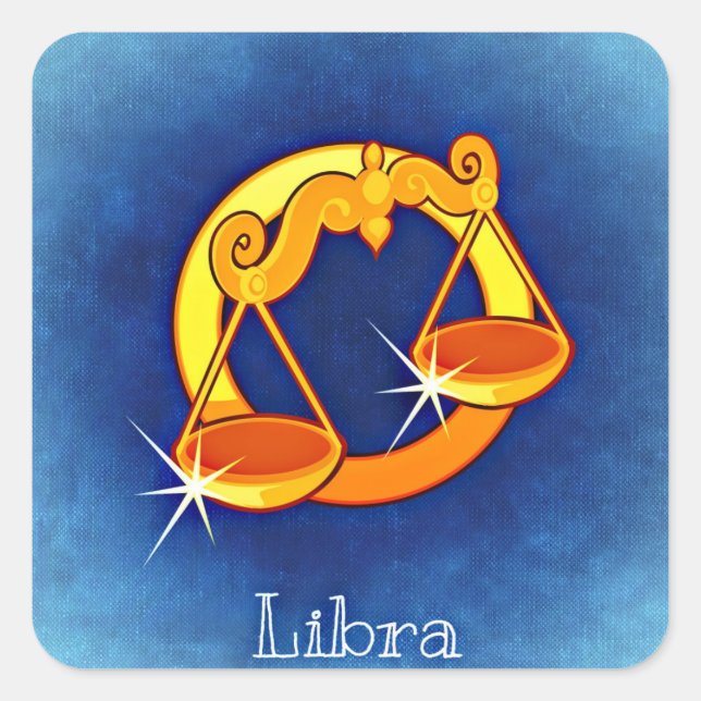 Adesivo Quadrado autocolantes libra-zodítica (Frente)