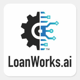Adesivo Quadrado Autocolantes LoanWorks.ai - Quadrado