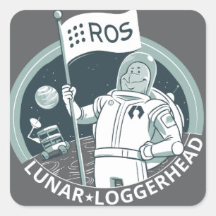 Adesivo Quadrado Autocolantes Lunar Loggerhead do ROS