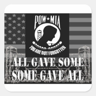 Adesivo Quadrado Autocolantes militares "POW-MIA"