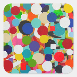 Adesivo Quadrado Autocolantes para cima e para fora