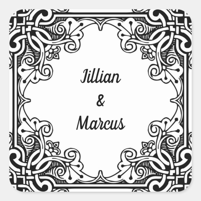 Adesivo Quadrado Autocolantes personalizados (Frente)