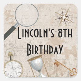 Adesivo Quadrado Autocolantes personalizados da Sala de Escape