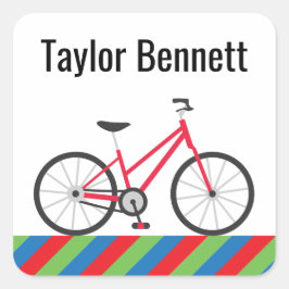 Adesivo Quadrado Autocolantes personalizados de bicicleta colorida