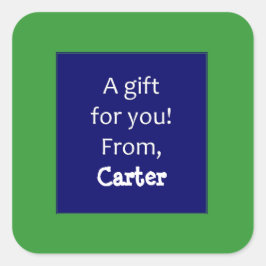 Adesivo Quadrado Autocolantes Personalizados De Marinho E Verde