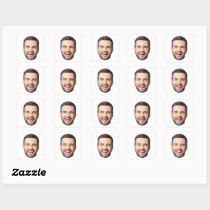 Adesivo Quadrado Autocolantes Personalizados, Foto Personalizada