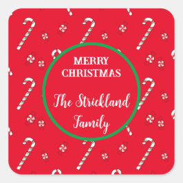 Adesivo Quadrado Autocolantes personalizados para o Natal