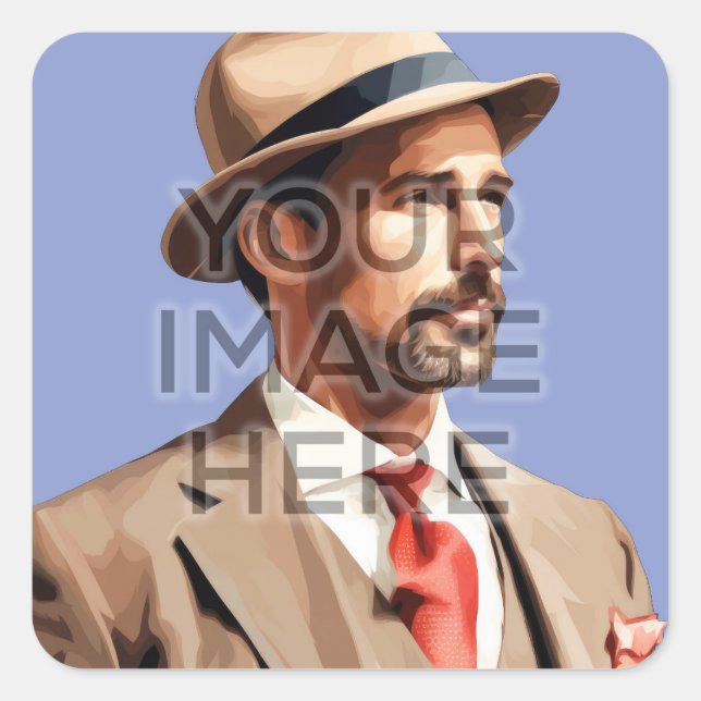 Adesivo Quadrado Autocolantes personalizados quadrados (Frente)