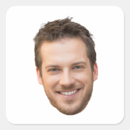 Adesivo Quadrado Autocolantes Personalizados, Rosto Personalizado,