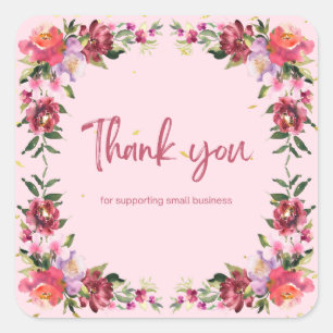 Adesivo Quadrado "Autocolantes Premium para Pequenas Empresas"