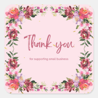 Adesivo Quadrado "Autocolantes Premium para Pequenas Empresas"