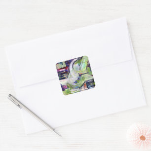Adesivo Quadrado Autocolantes quadrados de arte personalizados