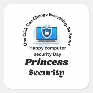 Adesivo Quadrado Autocolantes redondos clássicos DAR SEGURANÇA AO C