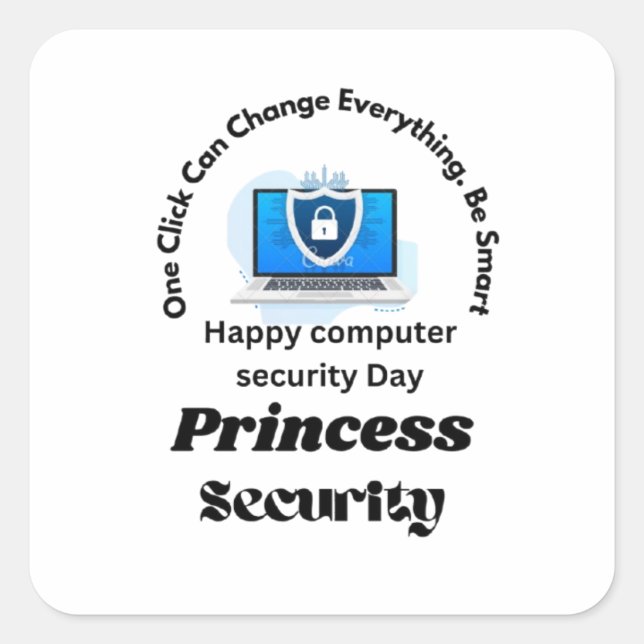 Adesivo Quadrado Autocolantes redondos clássicos DAR SEGURANÇA AO C (Frente)