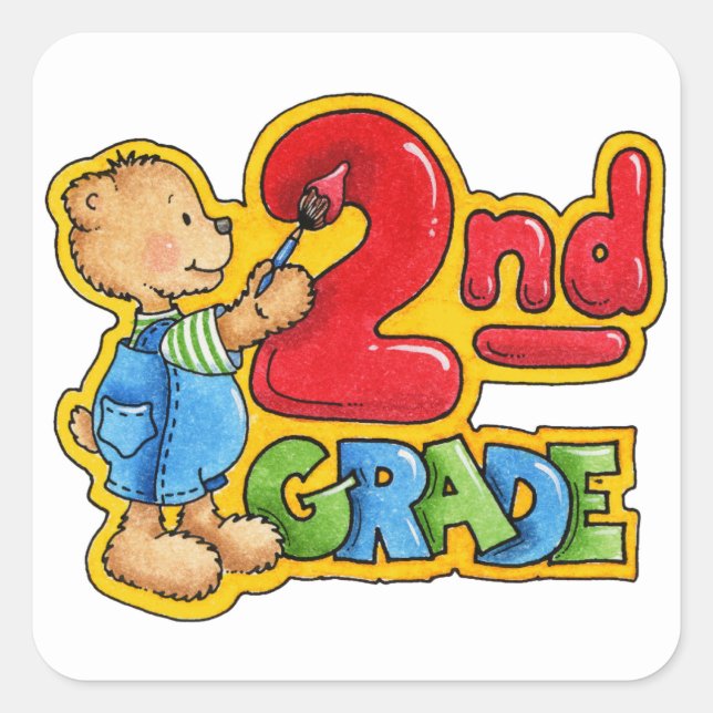 Adesivo Quadrado Autocolantes/segundo escolar (Frente)