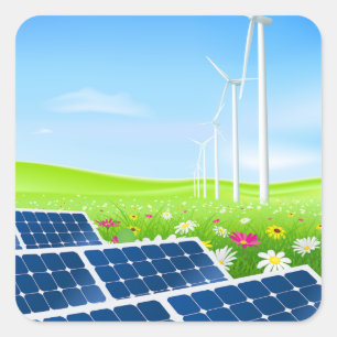 Adesivo Quadrado Autocolantes Solares E Eólicos