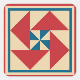 Adesivo Quadrado Autocolantes - Spin Patriótico (vermelho)