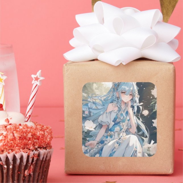 Adesivo Quadrado autocollant fête fille (Festa)