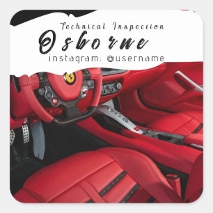 Adesivo Quadrado Autoestrada de Reparo de Aluguel de Inspeção Técni