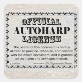 Adesivo Quadrado Autoharp License Square Sticker