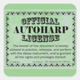 Adesivo Quadrado Autoharp License Square Sticker