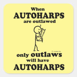 Adesivo Quadrado Autoharps Outlawed Square Sticker