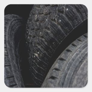 Adesivo Quadrado Automotive Cars - Viagens em Black Road