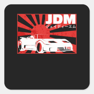 Adesivo Quadrado Automóvel japonês - Carro do Mercado Interno