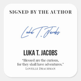 Adesivo Quadrado Autor do Luka T. Jacobs Cartaz #2
