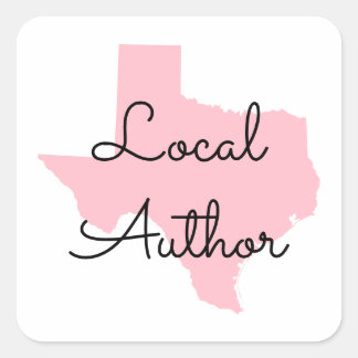 Adesivo Quadrado Autor local de cores personalizadas do Texas