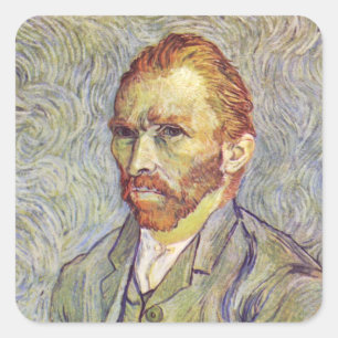 Adesivo Quadrado Autoretrato Vincent Willem van Gogh