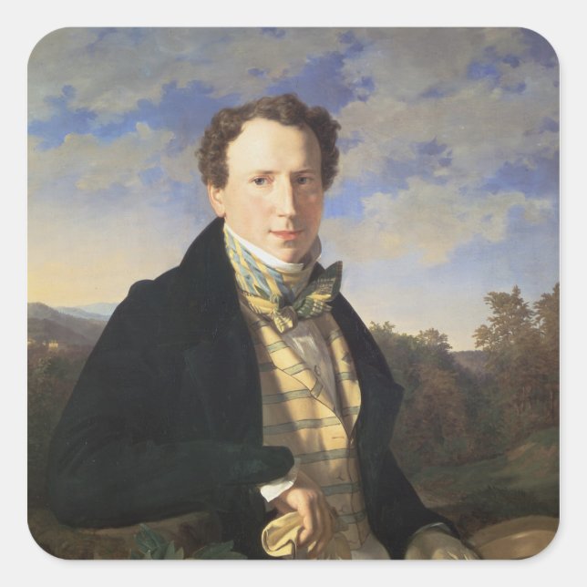 Adesivo Quadrado autorretrato, 1828 (Frente)