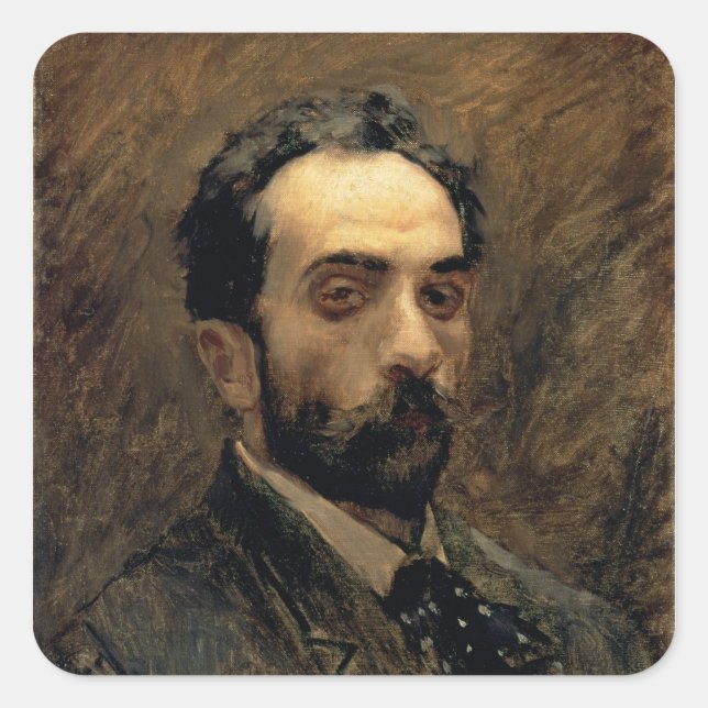 Adesivo Quadrado Autorretrato, 1890 (Frente)