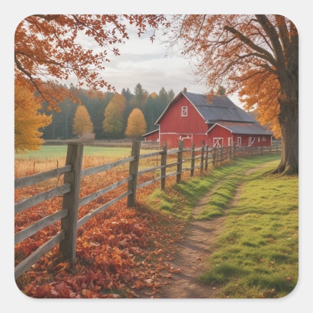 Adesivo Quadrado Autoumn Square Sticker (Frente)