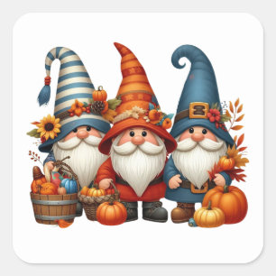 Adesivo Quadrado Autumn Gnomos Stickers