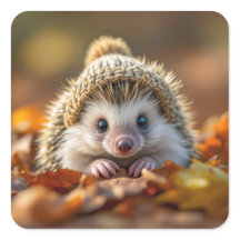 Autumn Hedgehog Com Boné