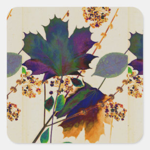 Adesivo Quadrado Autumn Leaves em Royal Colors
