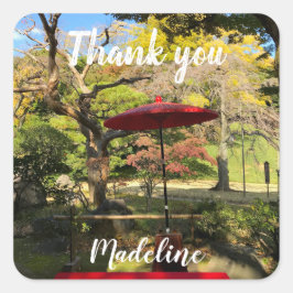 Adesivo Quadrado Autumn no Jardim Japonês