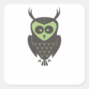 Adesivo Quadrado Autumn Owl
