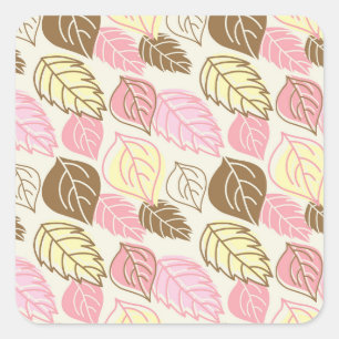 Adesivo Quadrado Autumn Splendor: Leaf Seamless Pattern
