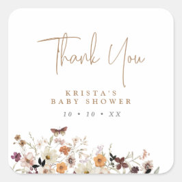 Adesivo Quadrado Autumn Willes Baby In Bloom Chá de fraldas