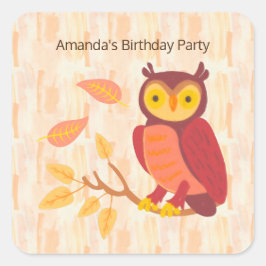 Adesivo Quadrado Autumn Woods